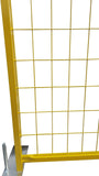 Temporary Fence - 6H x 9'6L Premium Powder Coated Set - Yellow