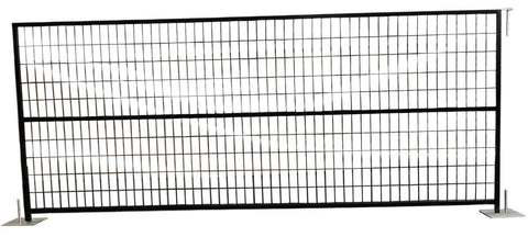 Temporary Fence - 4H x 9'6 L Premium Black Powder Coated Set