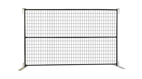 Temporary Fence - 6H x 9'6L Premium Black Powder Coated Set
