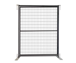 Entry Gate Temporary Fence - 6H x4.75L - Premium Powder Coated Black