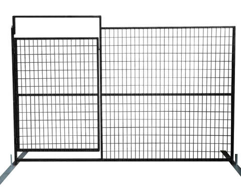 Entry Gate for Temporary Fence - Full Size Black - Core Blanc Group Inc.