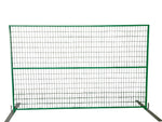 green temporary fence