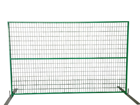 green temporary fence