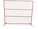 Temporary Fence - 8H x 9'6L Premium Red Powder Coated Set