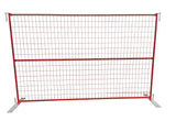 Temporary Fence - 6H x 9'6L Premium Red Powder Coated Set