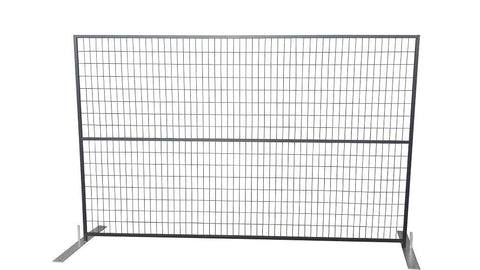Temporary Fence - 6H x 9'6L Premium Black Powder Coated Set - Core Blanc Group Inc.