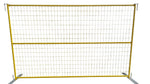 Temporary Fence - 6H x 9'6L Premium Powder Coated Set - Yellow