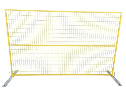 Temporary Fence Panel Yellow PVC